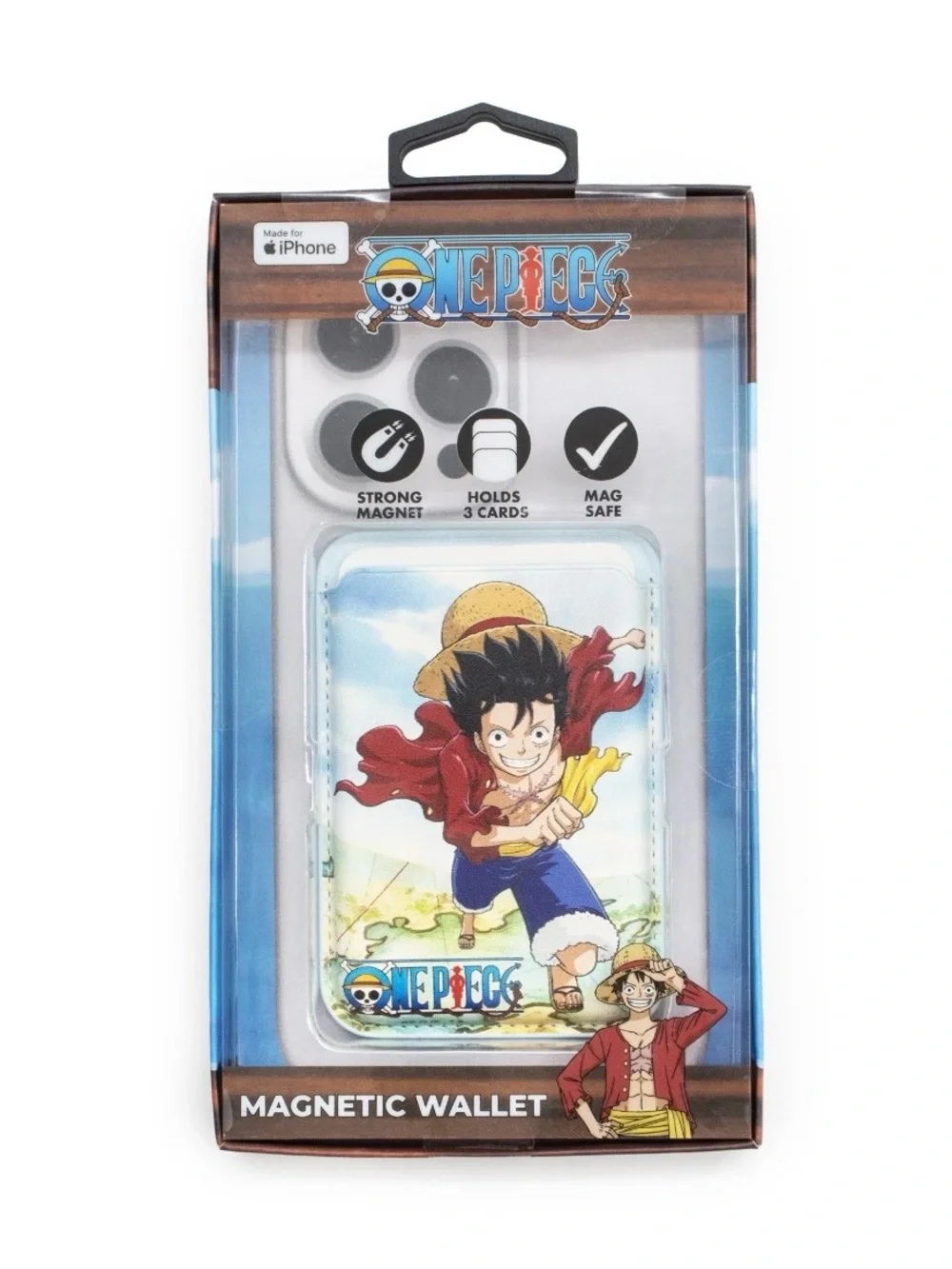 CultureFly Magnetic MagSafe Wallet One Piece Luffy Running